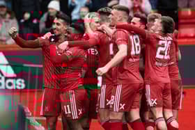 Bojan Miovski netted the winner for Aberdeen against Livingston. (Photo by Ross Parker / SNS Group)