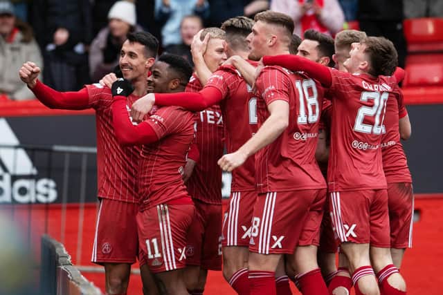 Bojan Miovski netted the winner for Aberdeen against Livingston. (Photo by Ross Parker / SNS Group)