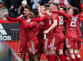 Bojan Miovski netted the winner for Aberdeen against Livingston. (Photo by Ross Parker / SNS Group)
