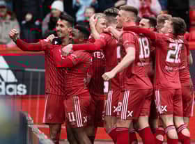 Bojan Miovski netted the winner for Aberdeen against Livingston. (Photo by Ross Parker / SNS Group)