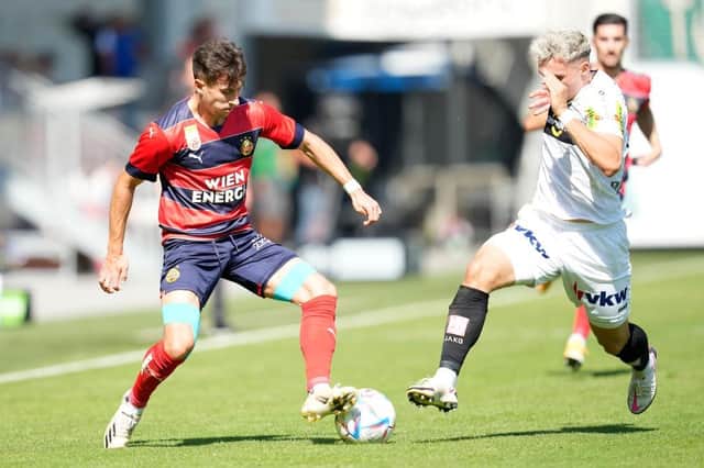Rapid Vienna winger Nicolas Kuhn is closing in on a move to Celtic. (Photo by Carsten Harz/Getty Images)