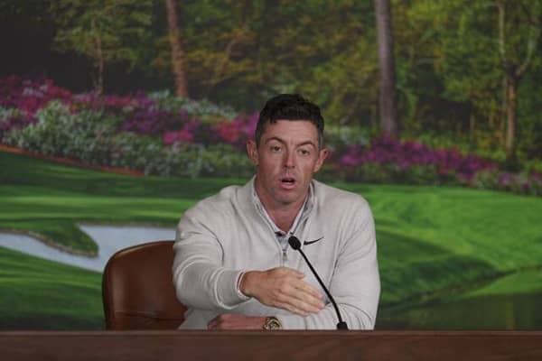 Career grand slam-chasing Rory McIlroy speaks to the media during a press conference ahead of the 88th Masters at at Augusta National Golf Club. Picture: The Masters.