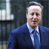 Former prime minister David Cameron leaving Downing Street, central London after being appointed Foreign Secretary.