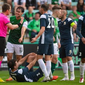 Hibs overcame Santa Coloma two years ago - but Joe Newell was sent off amid theatrics from the Andorrans.
