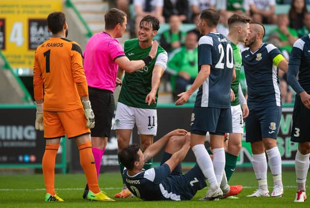 Hibs overcame Santa Coloma two years ago - but Joe Newell was sent off amid theatrics from the Andorrans.
