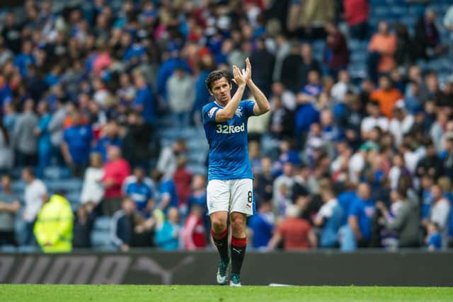 Former Rangers midfielder Joey Barton has been charged with assault by beating. Picture: John Devlin.