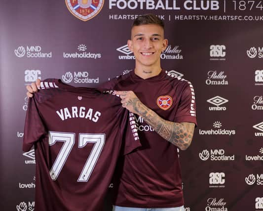 Hearts have brought Costa Rican forward Kenneth Vargas to the club. Pic: Heart of Midlothian FC