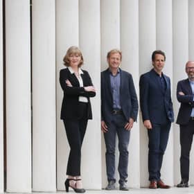 Left to right are Clare Wareing and Alan Wise of Cumulus Oncology and Mark Beaumont and Andrew McNeill of Eos Advisory. Picture: Stewart Attwood