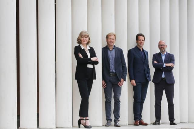 Left to right are Clare Wareing and Alan Wise of Cumulus Oncology and Mark Beaumont and Andrew McNeill of Eos Advisory. Picture: Stewart Attwood