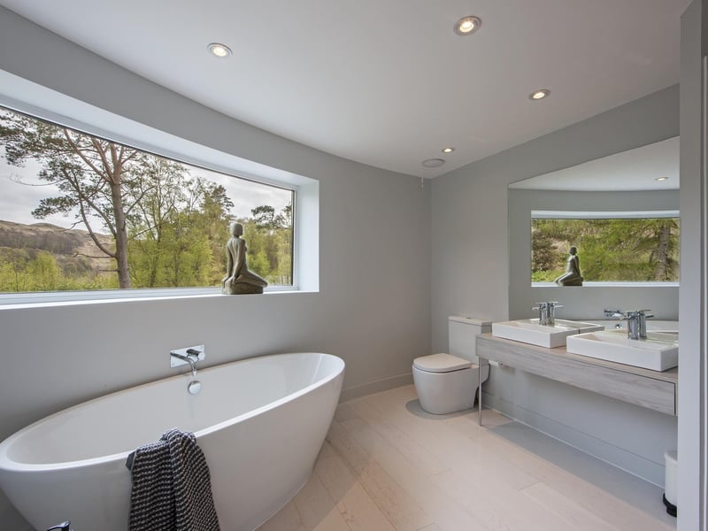 The property features a luxurious bathroom