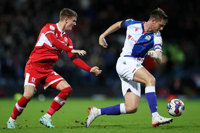 Blackburn defender Dominic Hyam (right) has earned a first call-up to the senior Scotland squad. (Photo by Lewis Storey/Getty Images)