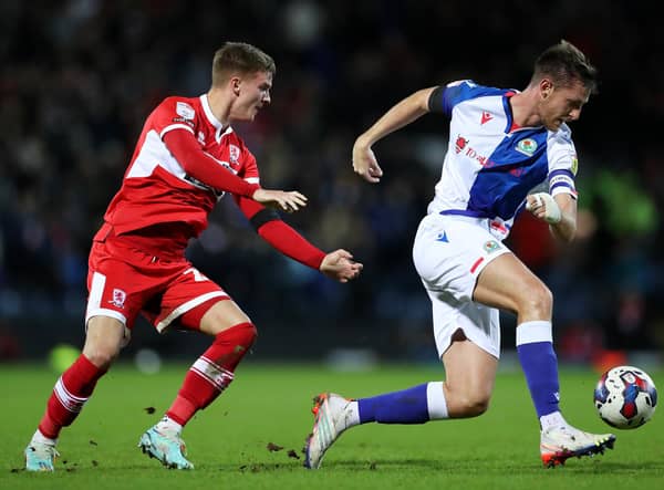 Blackburn defender Dominic Hyam (right) has earned a first call-up to the senior Scotland squad. (Photo by Lewis Storey/Getty Images)
