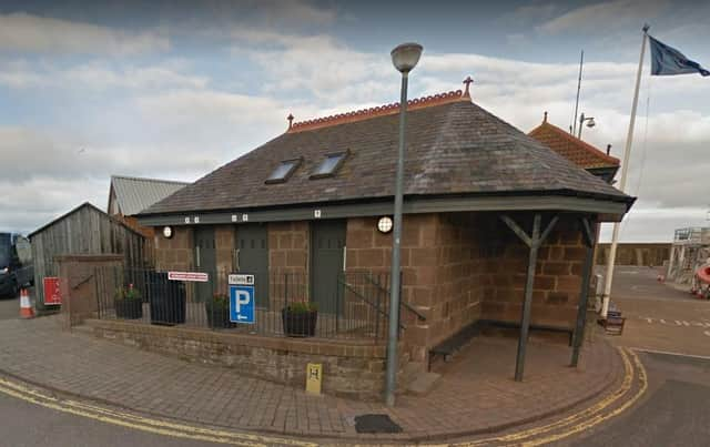 The toilets at the old pier in Stonehaven.