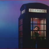 Local Hero star Peter Riegert as Mac inside the film's famous phone box that connected the fictional village of Ferness to the world