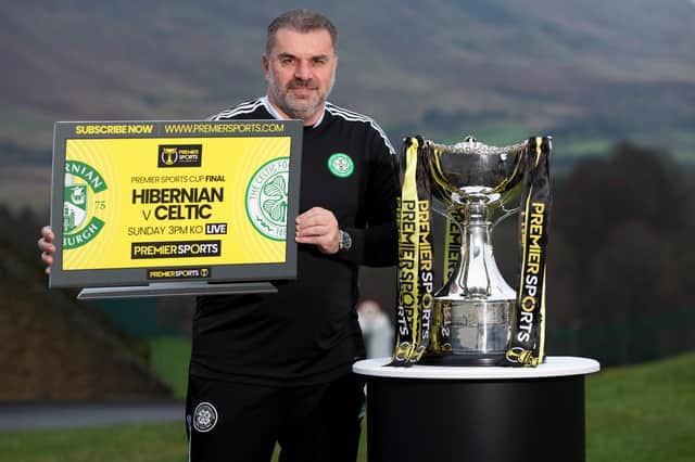 Celtic manager Ange Postecoglou was speaking at a Premier Sports Cup event. Premier Sports is available on Sky, Virgin TV and the Premier Player from £12.99 per month, and on Amazon Prime as an add-on subscription. (Photo by Craig Williamson / SNS Group)