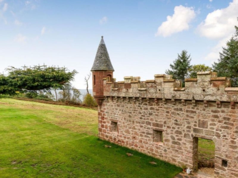 The castle boasts no less than three turrets.