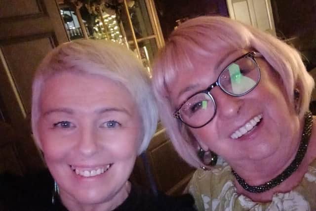 Tracy Farrell with her mum Kathleen.