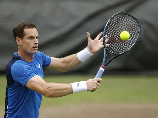 Andy Murray will be in action with brother Jamie in the men's doubles at Wimbledon on Thursday. (Photo by Adam Pretty/Getty Images)