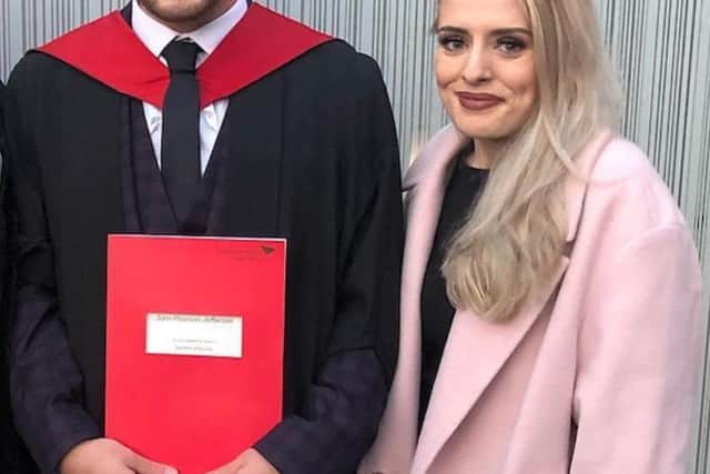Sam and Katie at his graduation. Pic: Contributed
