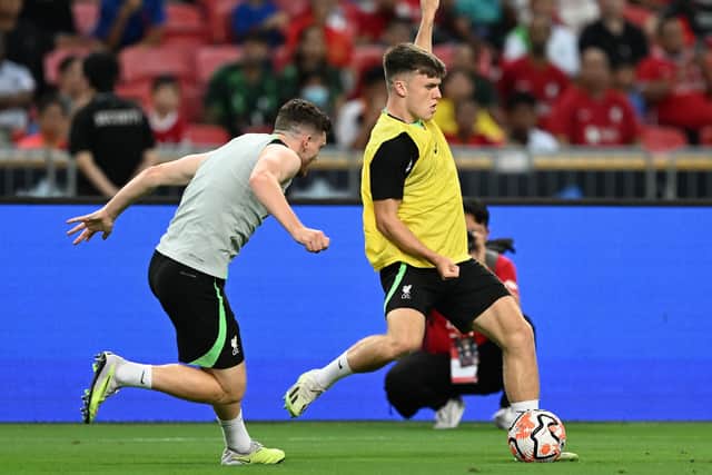 Andy Robertson remains a mainstay of Liverpool's team, but Ben Doak will be hoping to stay involved in the first-team squad.