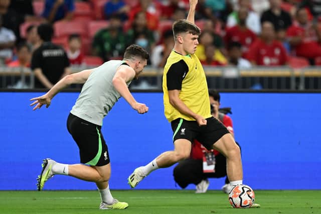 Andy Robertson remains a mainstay of Liverpool's team, but Ben Doak will be hoping to stay involved in the first-team squad.