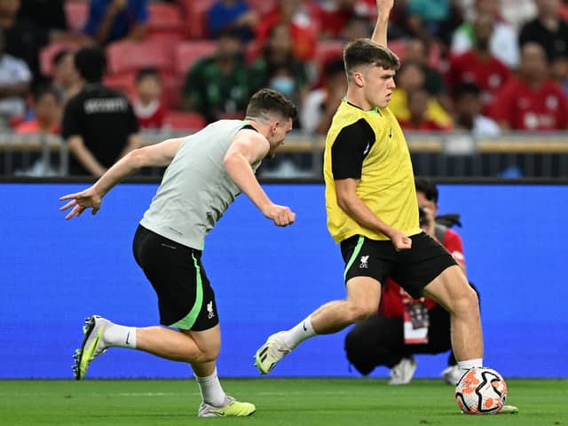 Andy Robertson remains a mainstay of Liverpool's team, but Ben Doak will be hoping to stay involved in the first-team squad.