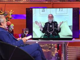 Billy Connolly during the filming for the Graham Norton Show at BBC Studioworks 6 Television Centre, Wood Lane, London, to be aired on BBC One on Friday evening. Picture date: Thursday October 14, 2021. PA Photo. Photo credit should read: PA Media on behalf of So TV