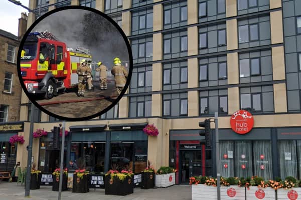 Haymarket fire: Emergency services close street after fire in the Haymarket Hub Hotel on Clifton Terrace
