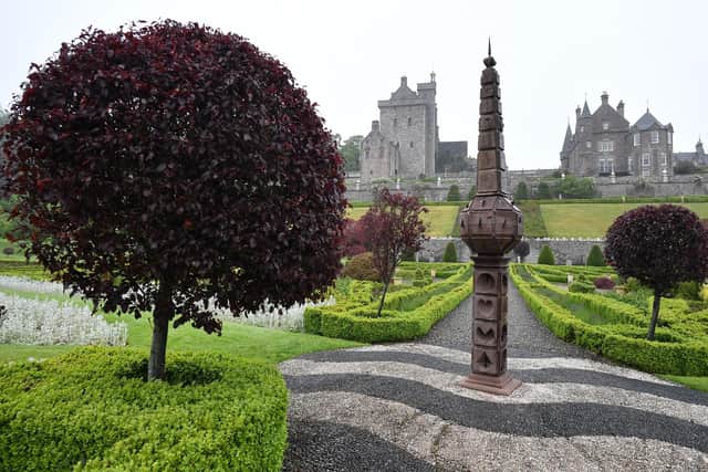 The gardens of Drummond Castle are the setting for the Dior show (Photo by Jeff J Mitchell/Getty Images)
