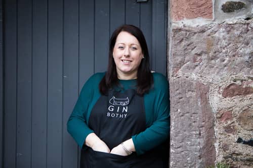 Kim Cameron, from the Gin Bothy, whose original gin will be in the goody bag
