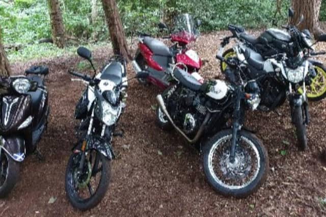 Officers from Drylaw's Local Initiative Team carried out proactive patrols in the Marine Drive area on Friday morning, July 23 and recovered six motorbikes in the area (Photo: Police Scotland).