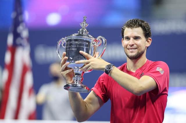 Dominic Thiem earned his first major victory with a five-set win over Alexander Zverev (Getty Images)