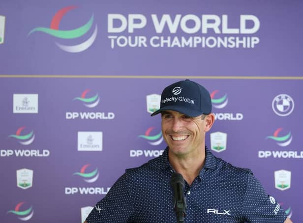 Billy Horschel speaks at a virtual press conference ahead of the DP World Tour Championship at Jumeirah Golf Estates in Dubai. Picture: Warren Little/Getty Images.