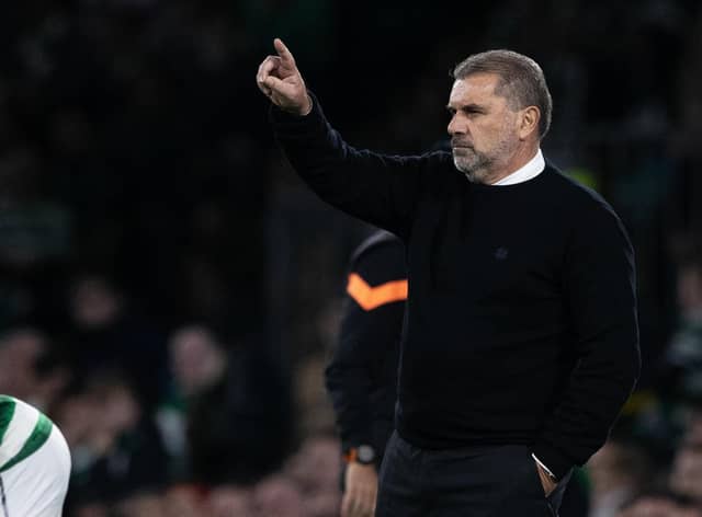 Celtic manager Ange Postecoglou is keen to point to the fact that the football excitement being generated for him right now concerns his team's Livingston contest, not Real Madrid in the Bernabeau in midweek. (Photo by Craig Williamson / SNS Group)
