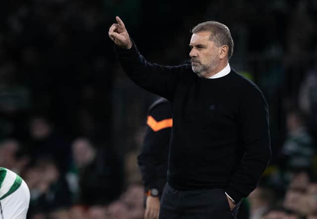 Celtic manager Ange Postecoglou is keen to point to the fact that the football excitement being generated for him right now concerns his team's Livingston contest, not Real Madrid in the Bernabeau in midweek. (Photo by Craig Williamson / SNS Group)