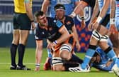On-form Magnus Bradbury suffers a facial injury during Edinburgh's United Rugby Championship win over Cardiff. (Photo by Paul Devlin / SNS Group)