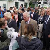 King Charles III and the Queen Consort meet members of the public as they attend a reception to thank the community of Aberdeenshire for their organisation and support following the death of Queen Elizabeth II at Station Square, the Victoria & Albert Halls, Ballater. (Photo: Andrew Milligan/PA Wire)