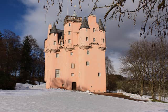 Craigievar Castle stands proudly pink following once again after it was painted in a "top secret" limewash mix. PIC: Nick Bramhall /Flickr/CC