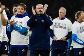 Scotland manager Steve Clarke applauds after Sunday's final Group A Euro 2024 qualifier against Norway (Photo by Alan Harvey / SNS Group)