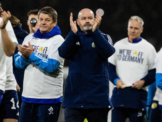 Scotland manager Steve Clarke applauds after Sunday's final Group A Euro 2024 qualifier against Norway (Photo by Alan Harvey / SNS Group)