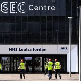 The temporary hospital at the SEC centre.