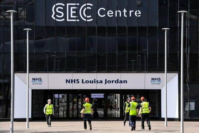 The temporary hospital at the SEC centre.