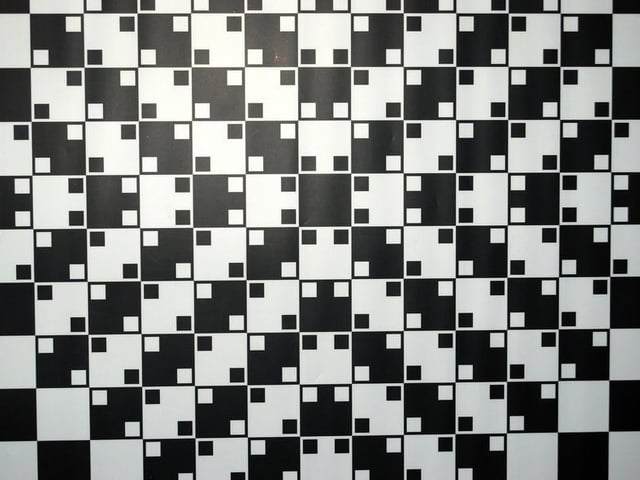 Do the lines appear curved or straight to you in this checkerboard illusion?