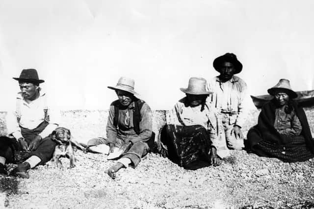 A  group of Native people in British Columbia circa 1890.