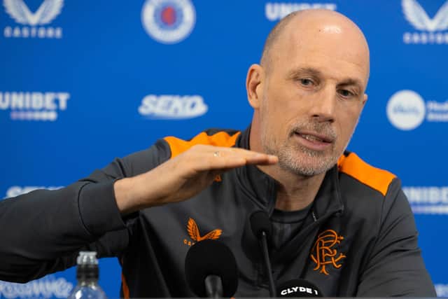 Rangers manager Phillipe Clement spoke to the broadcast media ahead of Saturday's match against Motherwell. (Photo by Alan Harvey / SNS Group)
