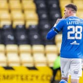 Kilmarnock's Kyle Laffertyis under investigation over sectarian allegations.  (Photo by Roddy Scott / SNS Group)