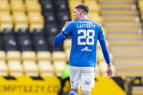 Kilmarnock's Kyle Laffertyis under investigation over sectarian allegations.  (Photo by Roddy Scott / SNS Group)