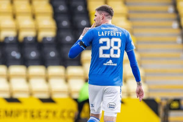 Kilmarnock's Kyle Laffertyis under investigation over sectarian allegations.  (Photo by Roddy Scott / SNS Group)