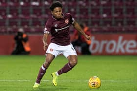 Demetri Mitchell in action for Hearts in 2019. Picture: SNS