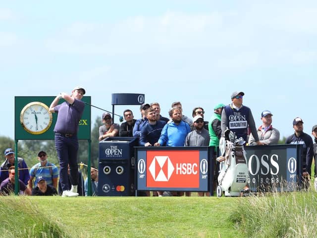 Bob MacIntyre plays his shot from the seventh tee during the second round of the 149th Open at Royal St George’s. Andrew Redington/Getty Images.
